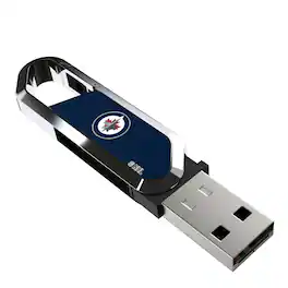 Keyscaper - Winnipeg Jets 64GB Carabiner Clip USB Flash Drive - Multicolor