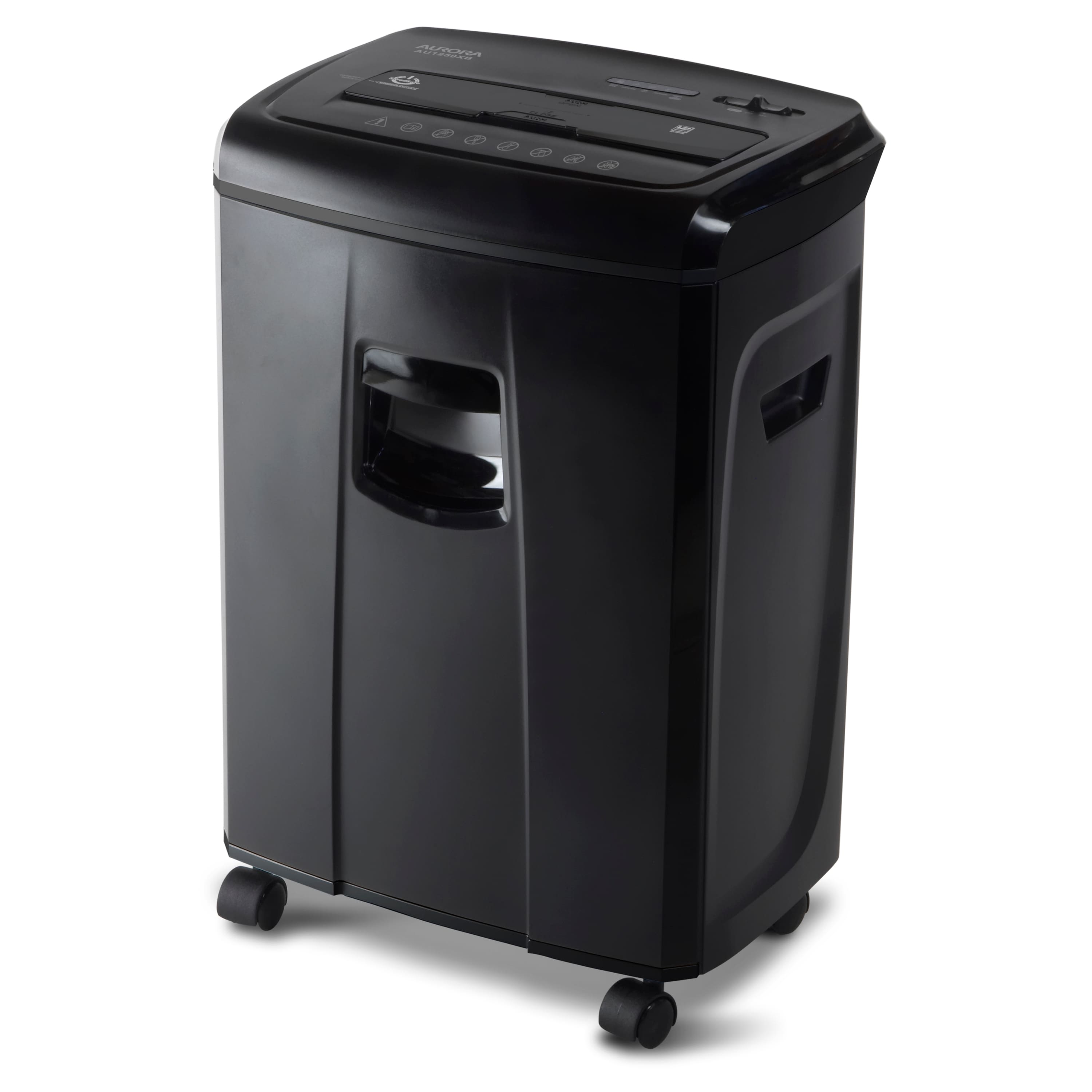 Aurora - AU1250XB 12-Sheet Crosscut Paper/ Credit Card Pullout Basket Shredder - Black