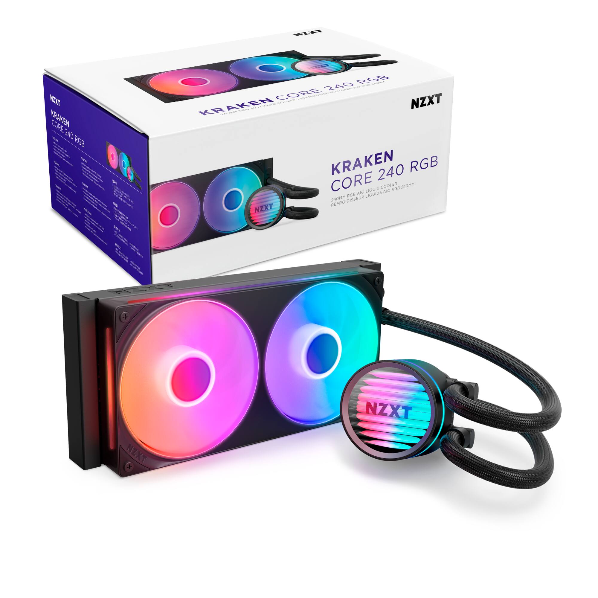 NZXT  
KRAKEN CORE 240 RGB  
240mm RGB AIO LIQUID COOLER  
REFROIDISSEUR LIQUIDE AIO RGB 240MM