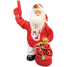 Santa's Workshop - Oklahoma Sooners 12" Animated Musical Santa - Red