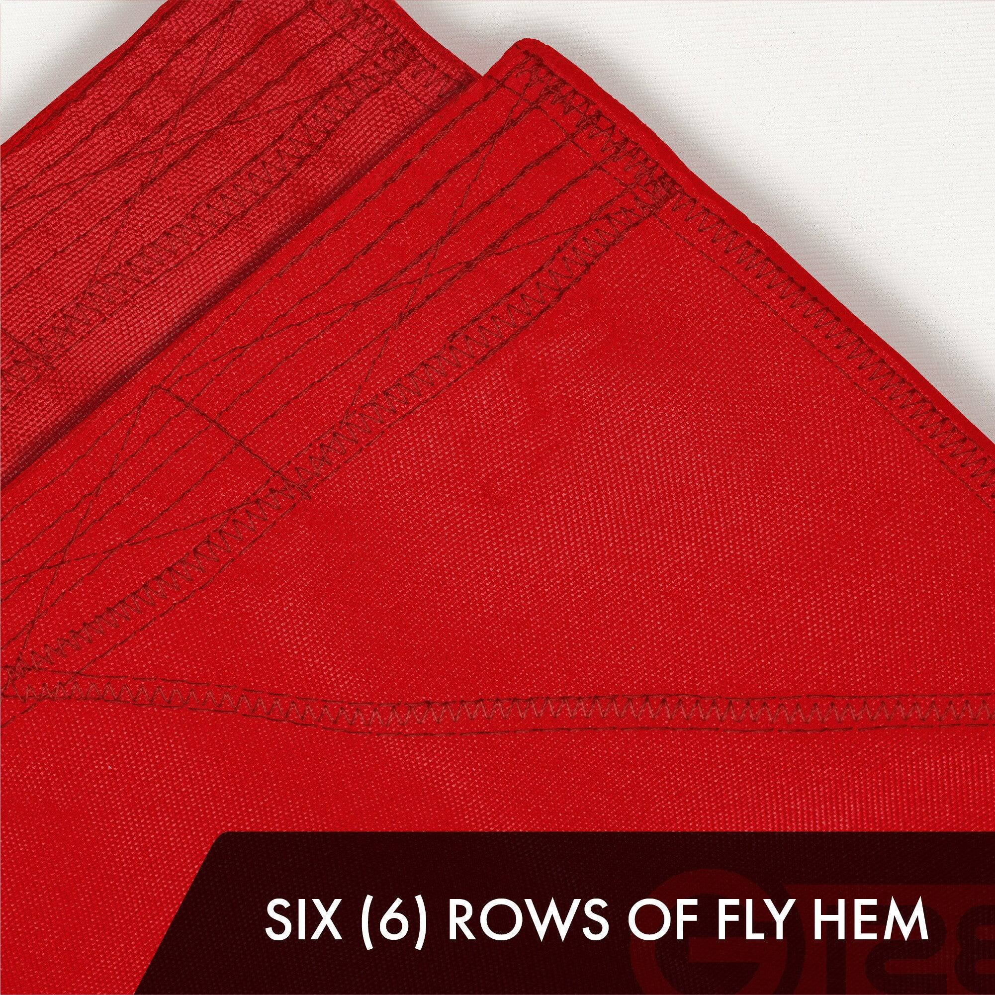 SIX (6) ROWS OF FLY HEM