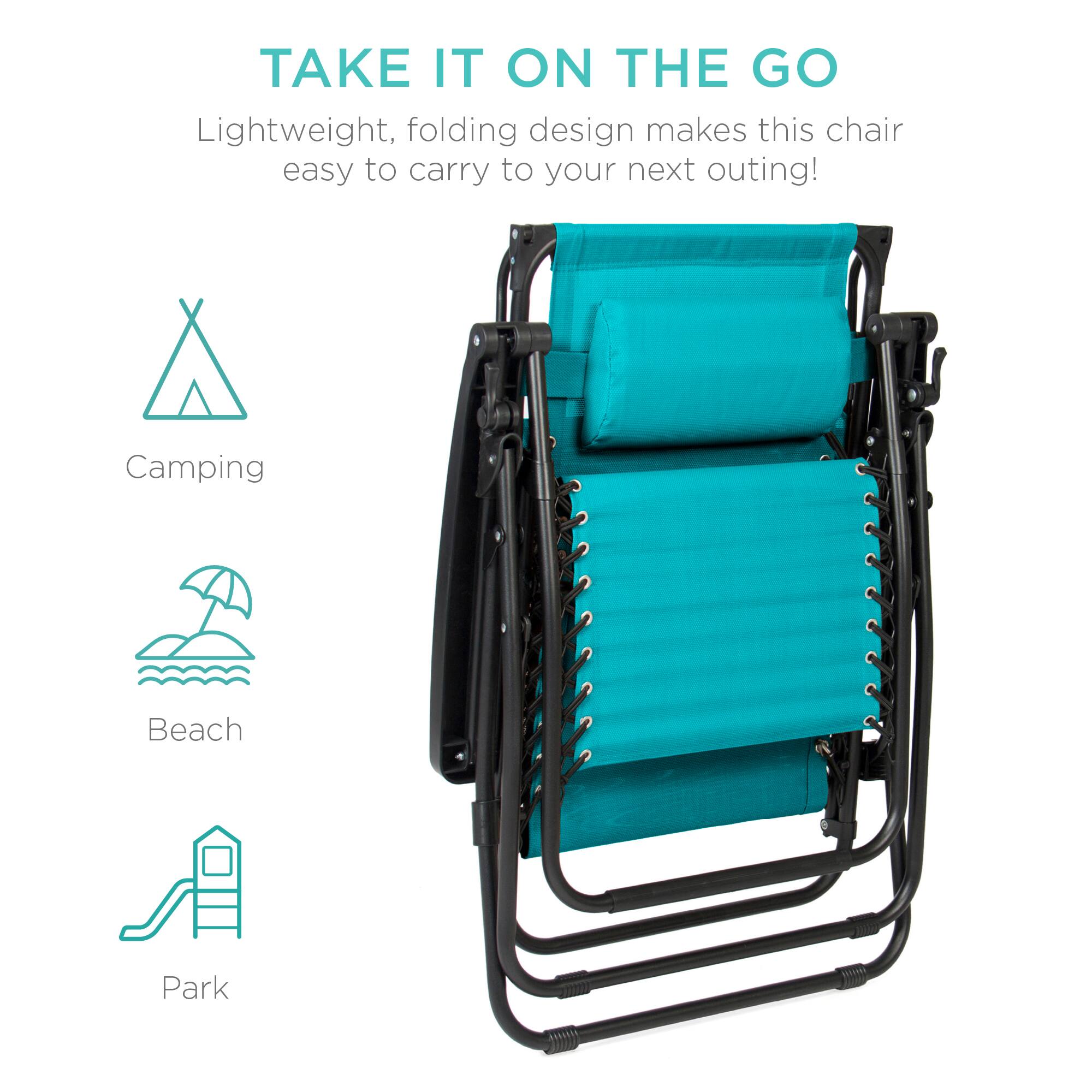 TAKE IT ON THE GO

Lightweight, folding design makes this chair easy to carry to your next outing!

Camping  
Beach  
Park