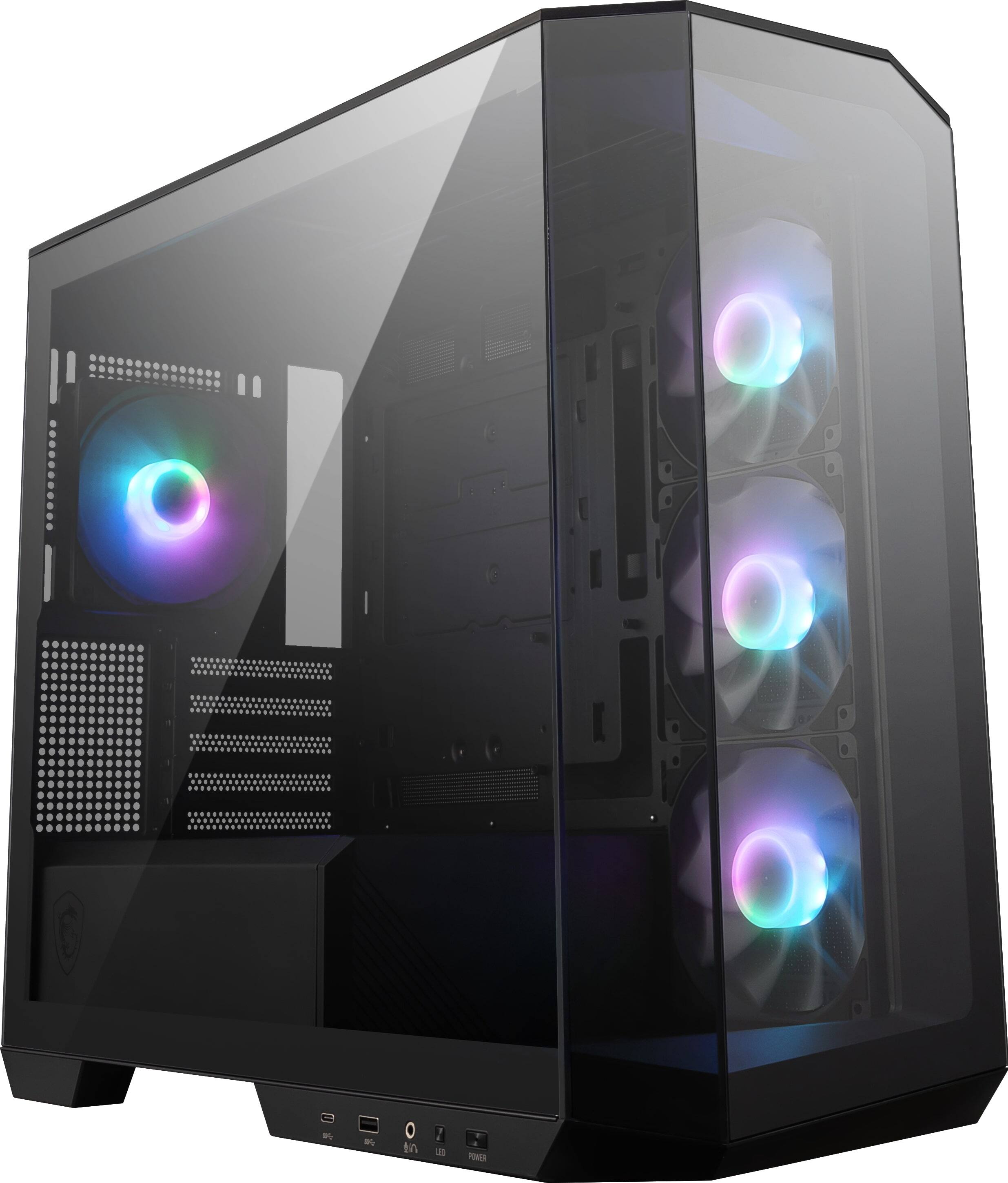 MSI - MAG PANO 100R PZ ATX Mid-Tower PC Case - Black