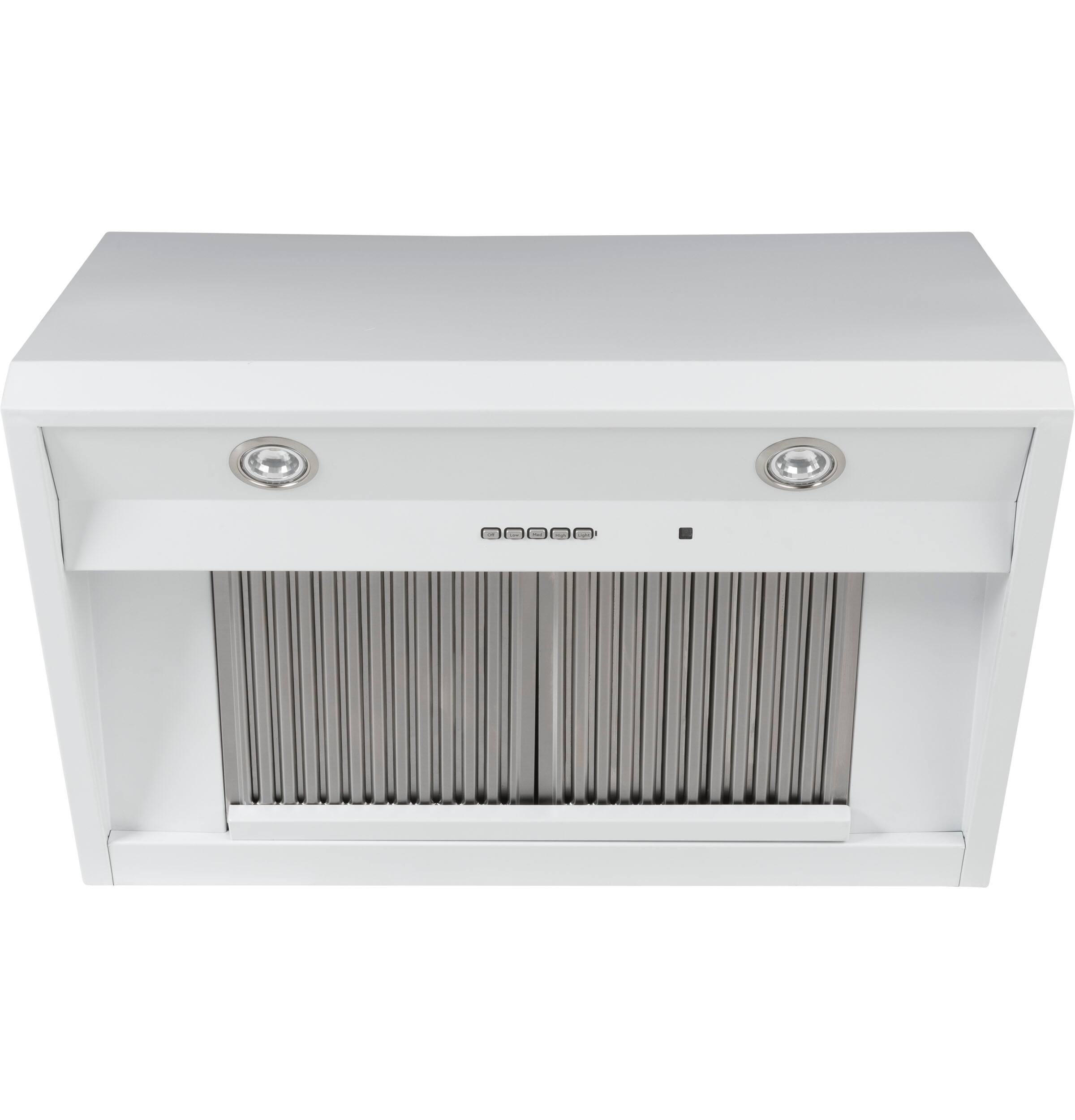 Alt View 1. Café - 36" Convertible Range Hood - Matte White.