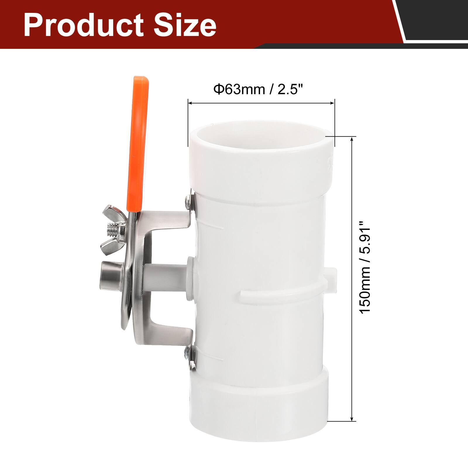 Product Size  
Φ63mm / 2.5"  
150mm / 5.91"