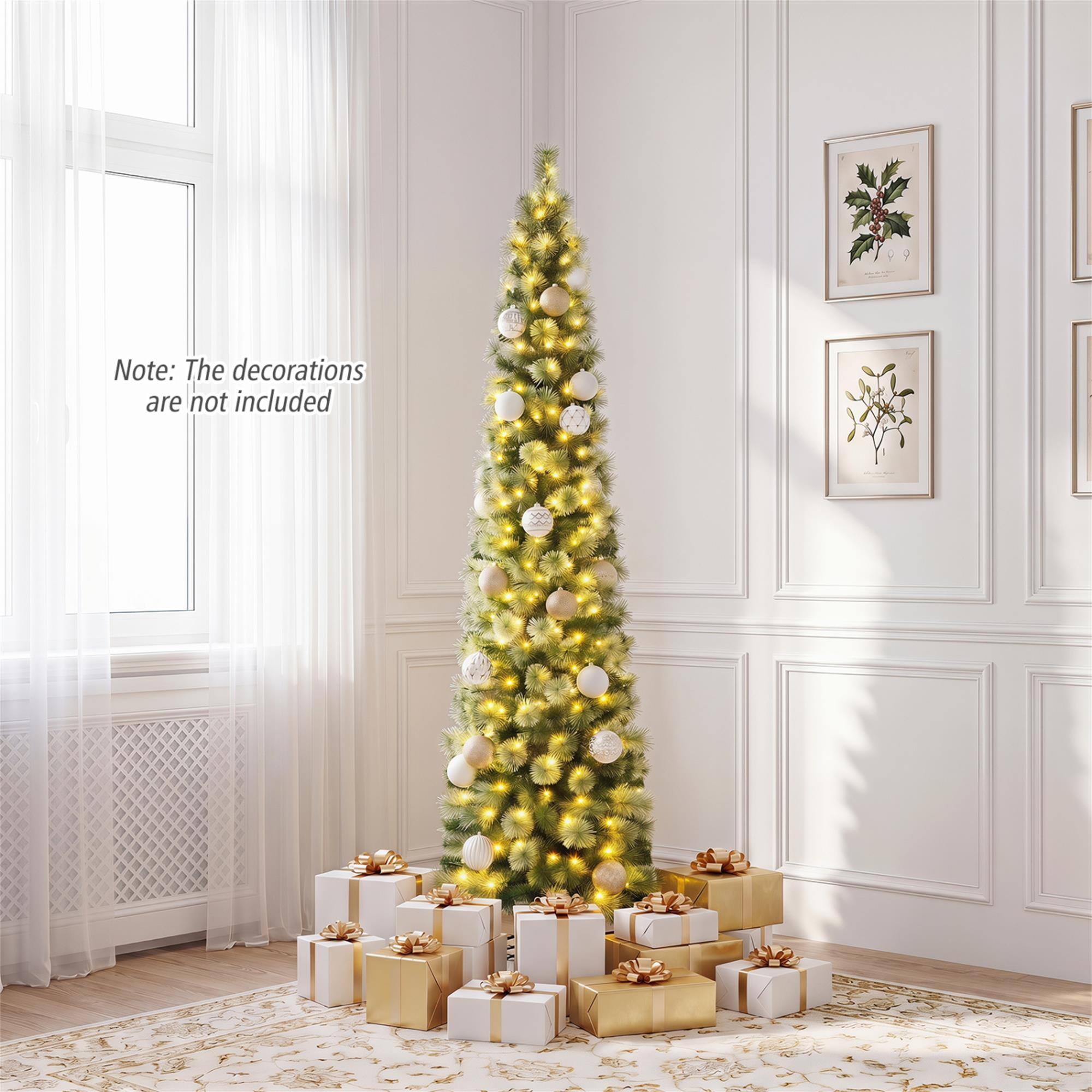 Note: The decorations are not included