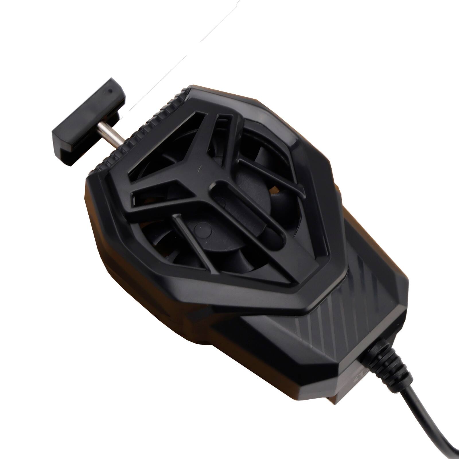 Angle. Topteng - S-01 Universal Phone Cooler - Air Cooling Back Clip Heatsink, 54g Lightweight for Gaming/Live Stream, for iPhone/Samsung - Black.