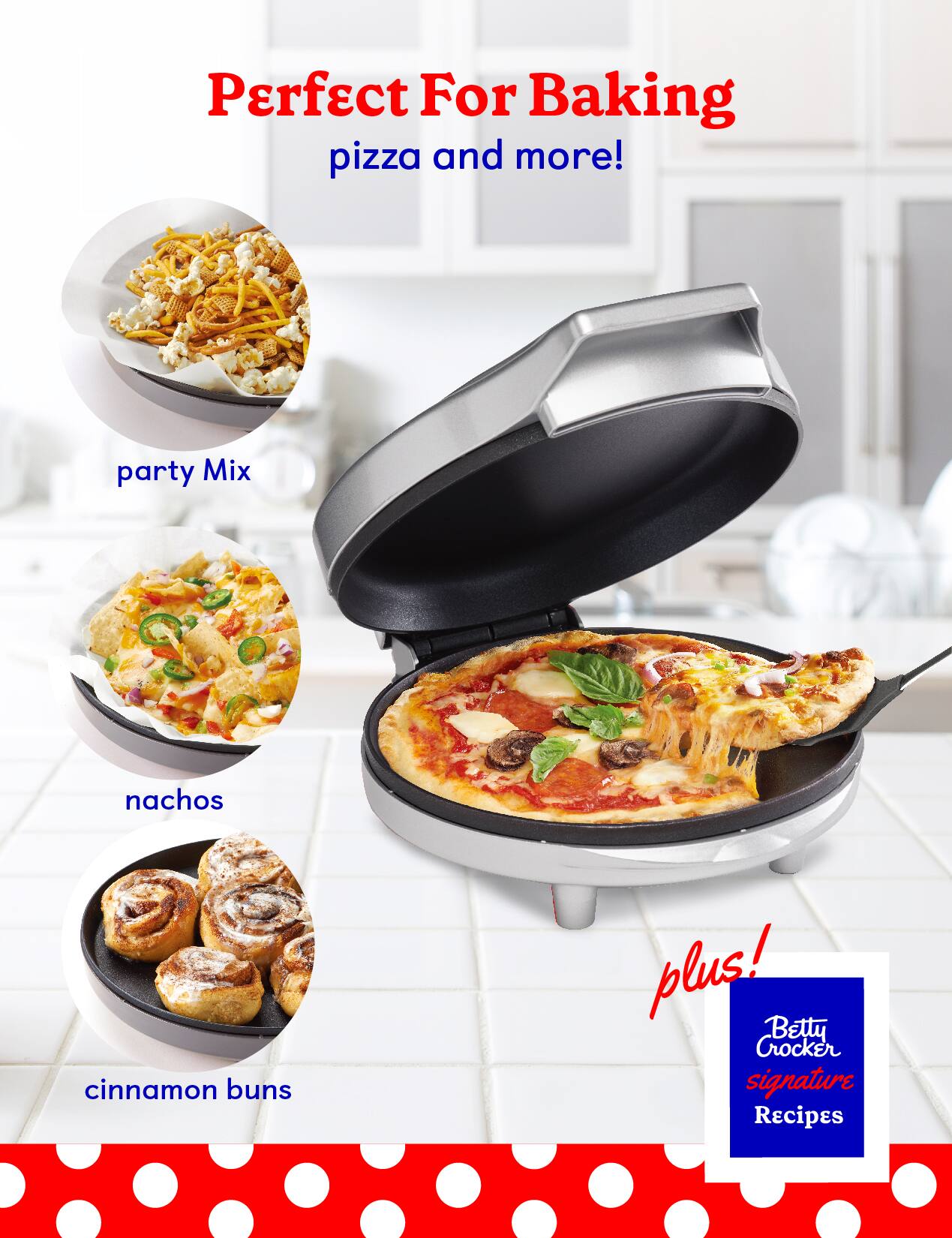 Perfect For Baking pizza and more! party Mix nachos cinnamon buns plus! Betty Crocker signature Recipes