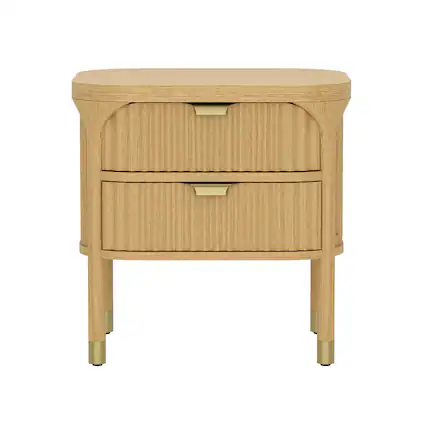Front. Manhattan Comfort - Park Contemporary 24" Nightstand - Natural.