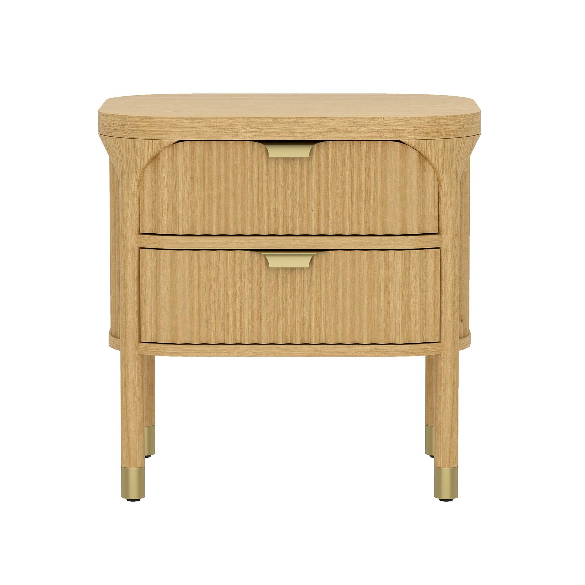 Front. Manhattan Comfort - Park Contemporary 24" Nightstand - Natural.