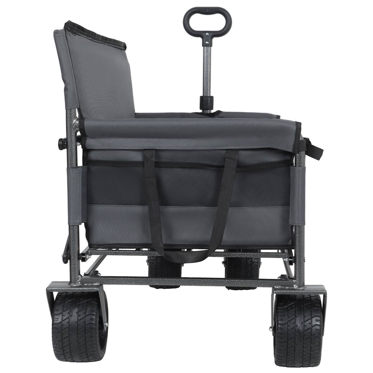 Alt View 4. Loheer - Loheer Convertible Folding Wagon with Bench Seat, 500 lb Capacity Utility Cart for Camping and Garden.