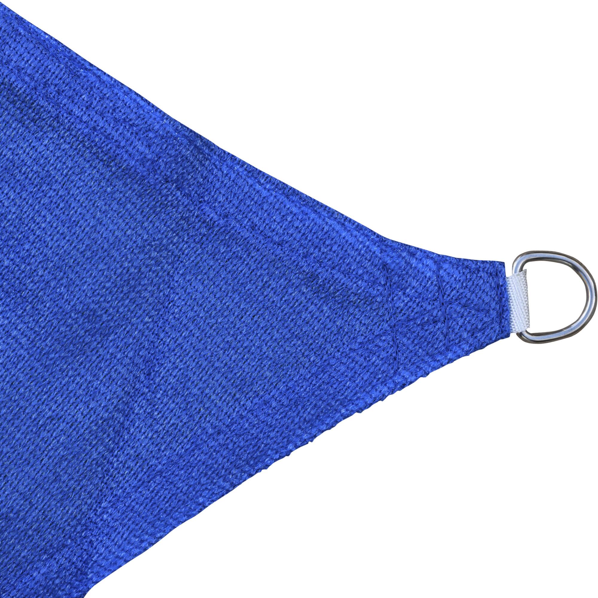 Alt View 7. Outsunny - 16' x 20' Sun Shade Sail Canopy Outdoor Shade Sail Cloth for Patio Deck Yard with D-Rings and Rope Included - Blue.