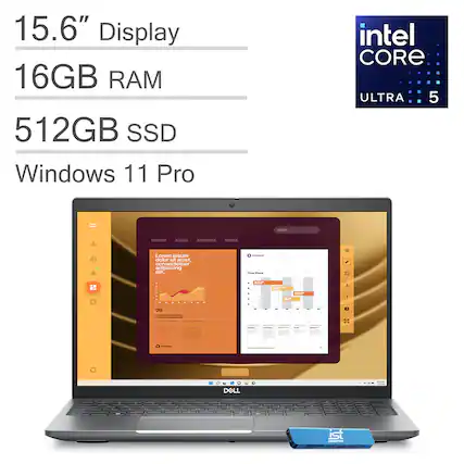 15.6" Display
16GB RAM
512GB SSD
Windows 11 Pro
Intel Core Ultra 5