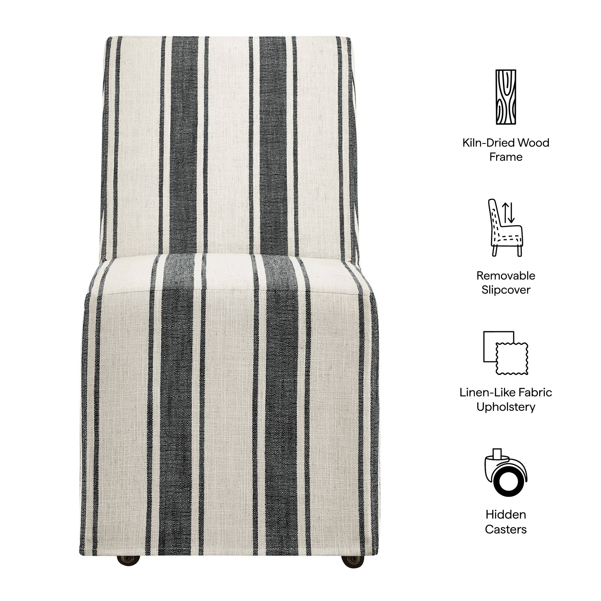 - Kiln-Dried Wood Frame
- Removable Slipcover
- Linen-Like Fabric Upholstery
- Hidden Casters