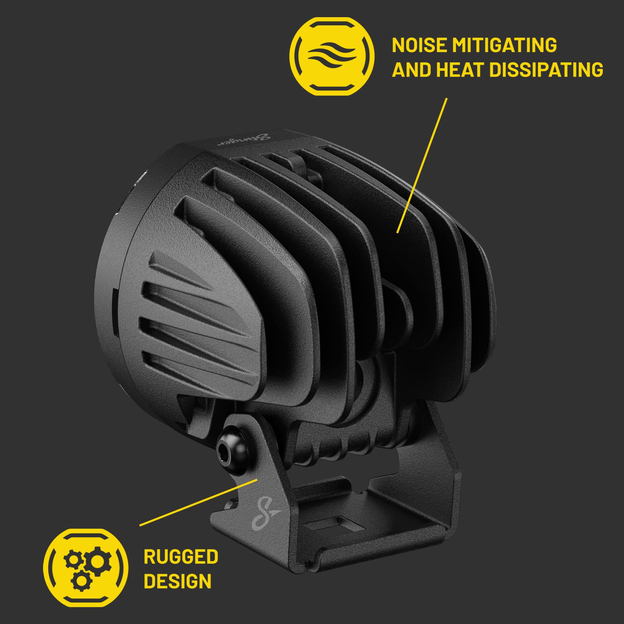 NOISE MITIGATING AND HEAT DISSIPATING  
RUGGED DESIGN