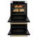Angle. ZLINE - ZLINE 30 in. Autograph Double Wall Oven w/ Air Fry in Satin Steel w/ White and Gold - Satin Stainless Steel.