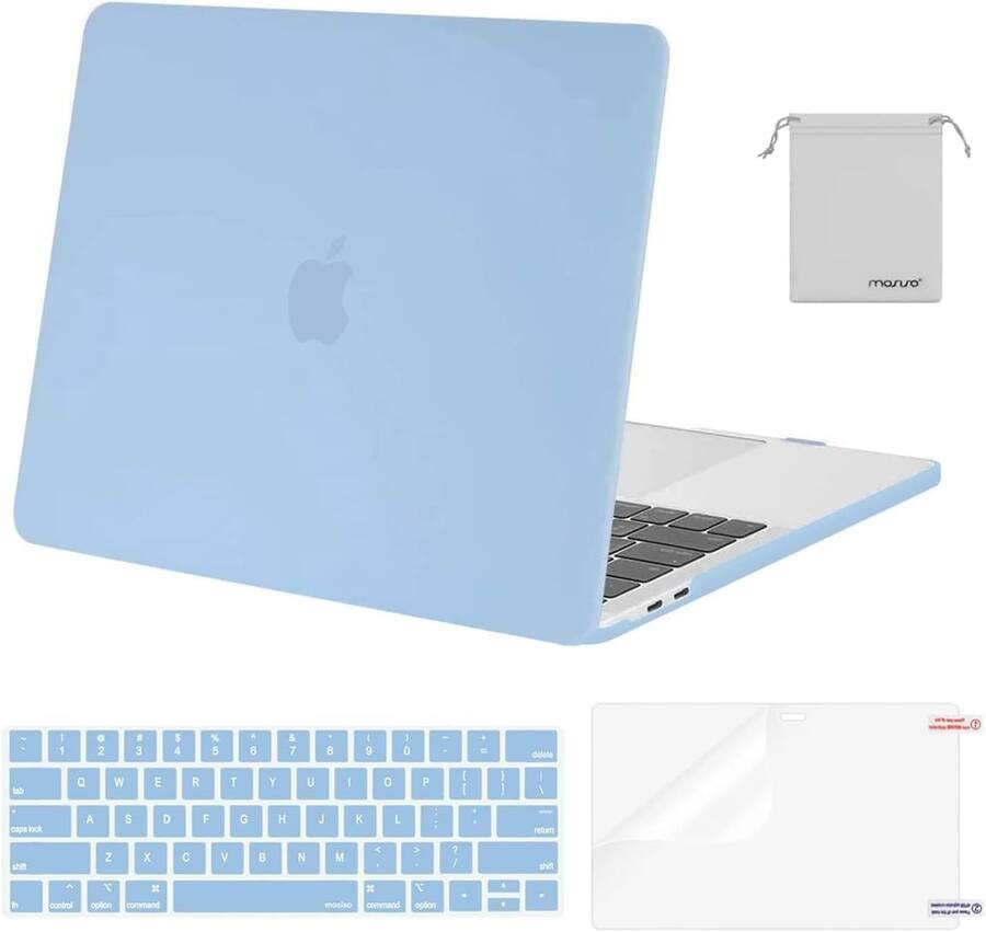 mosiso 4IN1 Hard Shell Kit for MacBook Pro 13 inch Case M2 A2338 M1 ...