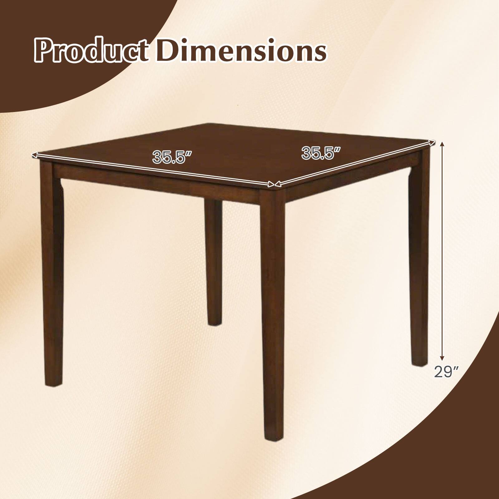Product Dimensions: 35.5" x 35.5" x 29"
