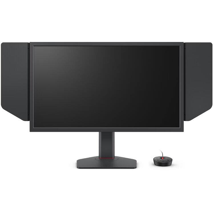 Front. BenQ - Zowie XL2540X+ 24.1" New Fast TN 280Hz Gaming Monitor Auto Game Mode by XL, Height Adjustment, S Switch, Shielding Hood - Black.