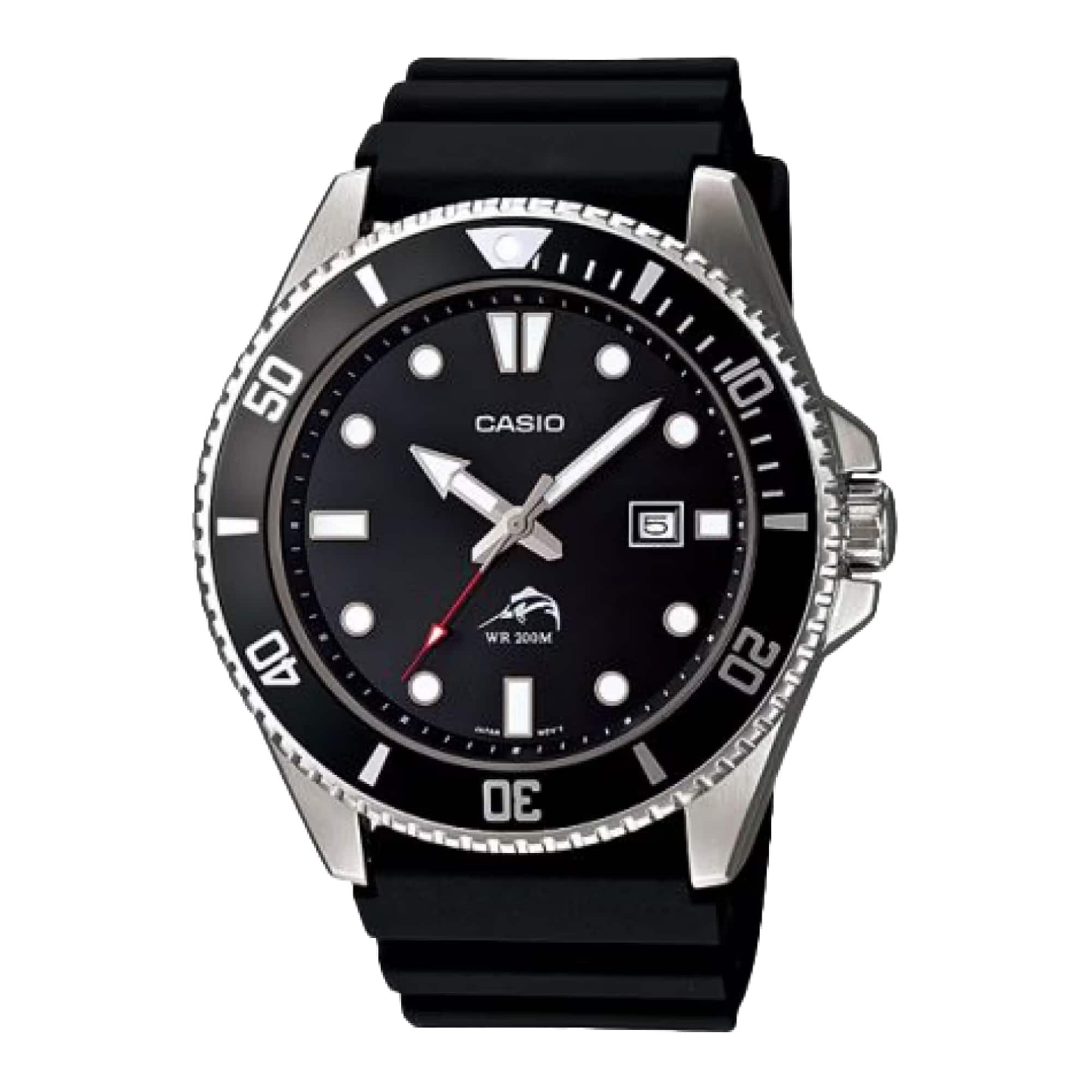 Casio - Men's Dive Watch with Dial - MDV-106-1AV - Black
