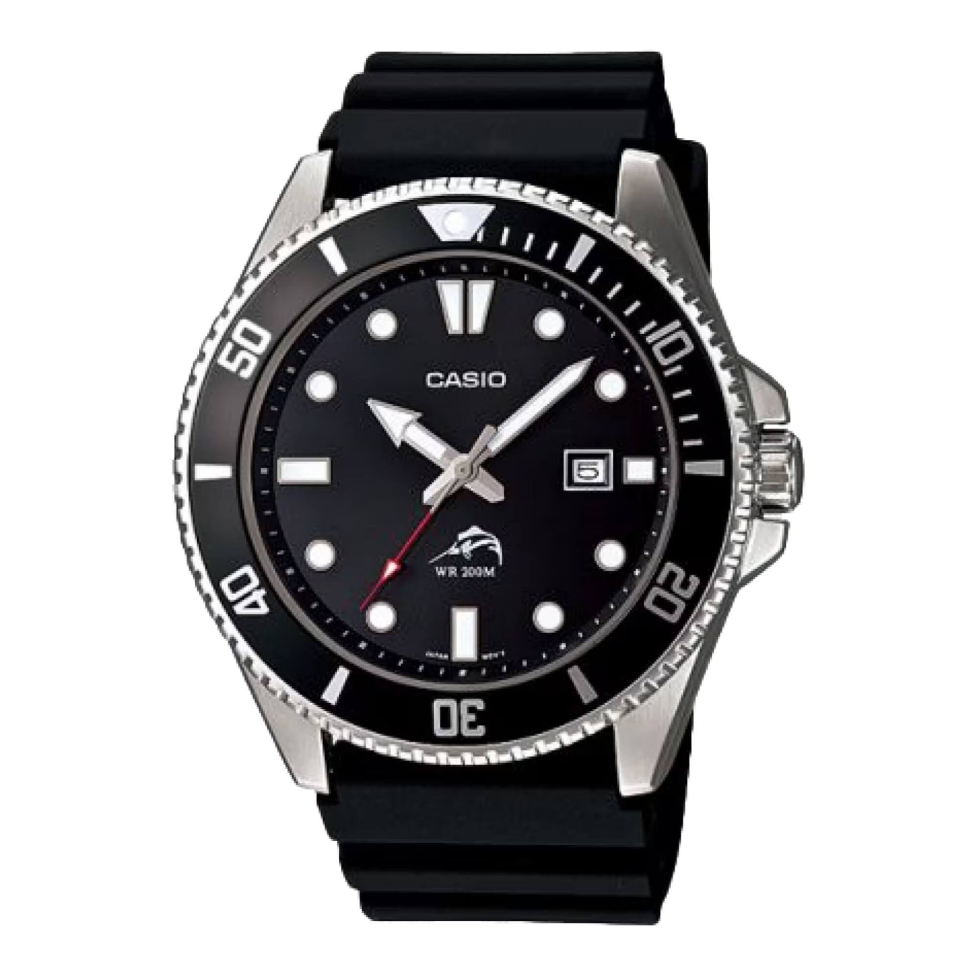 Casio - Men's Dive Watch with Dial - MDV-106-1AV - Black