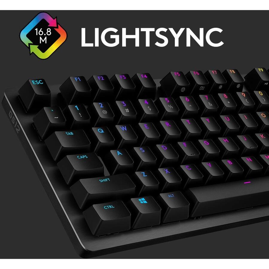 16.8 M LIGHTSYNC

G512

ESC F1 1 ! TAB CAPS F2 2 @ Q SHIFT F3 3 # W A F4 4 $ E S Z F5 F6 F7 7 8 9 ( ) I L N F8 8 4 U H B 9 ( ) O K N ALT CTRL