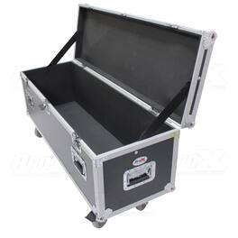 ProX - XS-UTL10W Utility Case with 4x 4" Wheels, Silver on Black