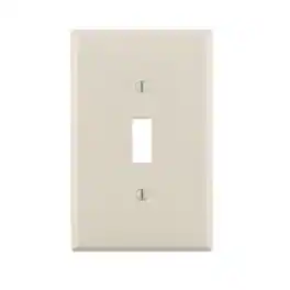 Leviton - 1 gang Nylon Toggle Wall Plate 10 pk - Almond