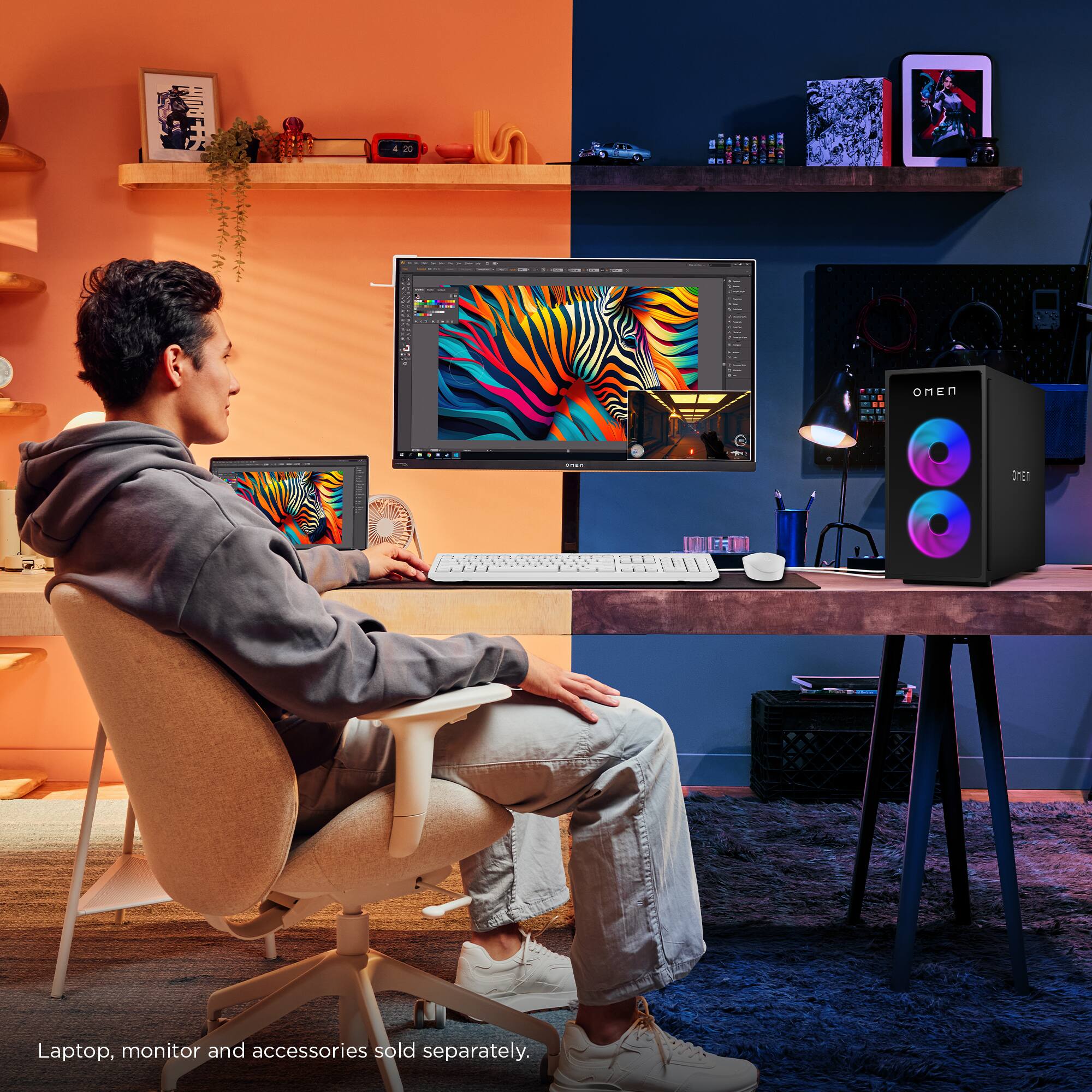 20 : .... P0 : OMEN : ET ott monitor and accessories sold separately.

Laptop, monitor and accessories sold separately.