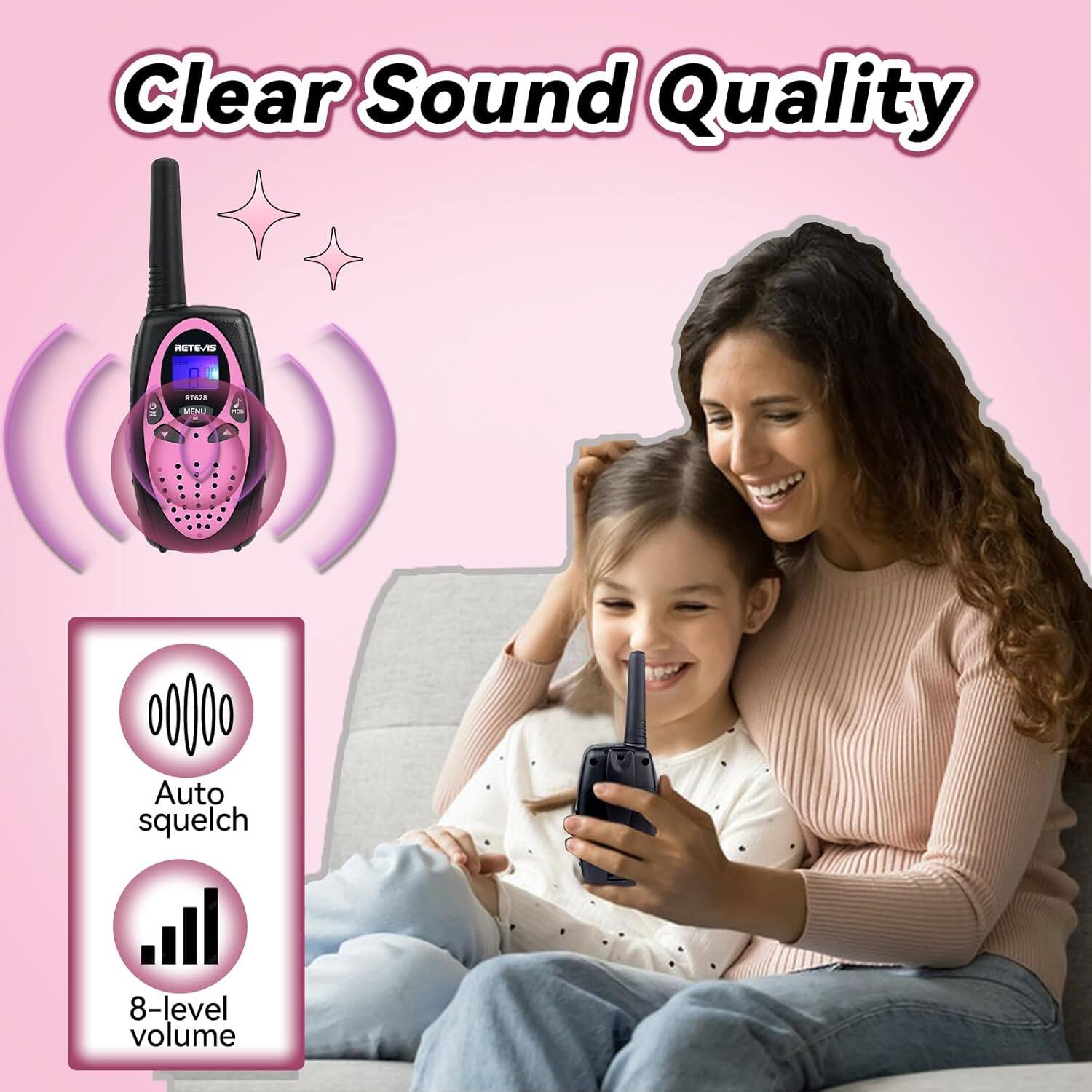 Clear Sound Quality  
RETEVIS 7528  
Auto squelch  
8-level volume