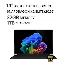 ASUS - ProArt PZ14 14" OLED 3K Touch Detachable Laptop - Snapdragon X2 Elite 18-Core - 32GB RAM - 1TB SSD - Copilot+ PC - Nano Black