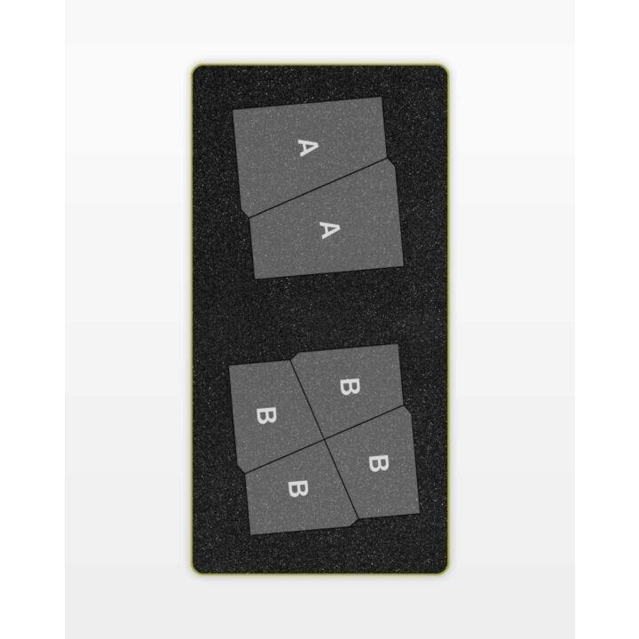 Back. AccuQuilt - AccuQuilt GO! Fractured Tumbler Die – 3" Finished Quilt Die with 6" x 12" Cutting Mat - Multicolor.