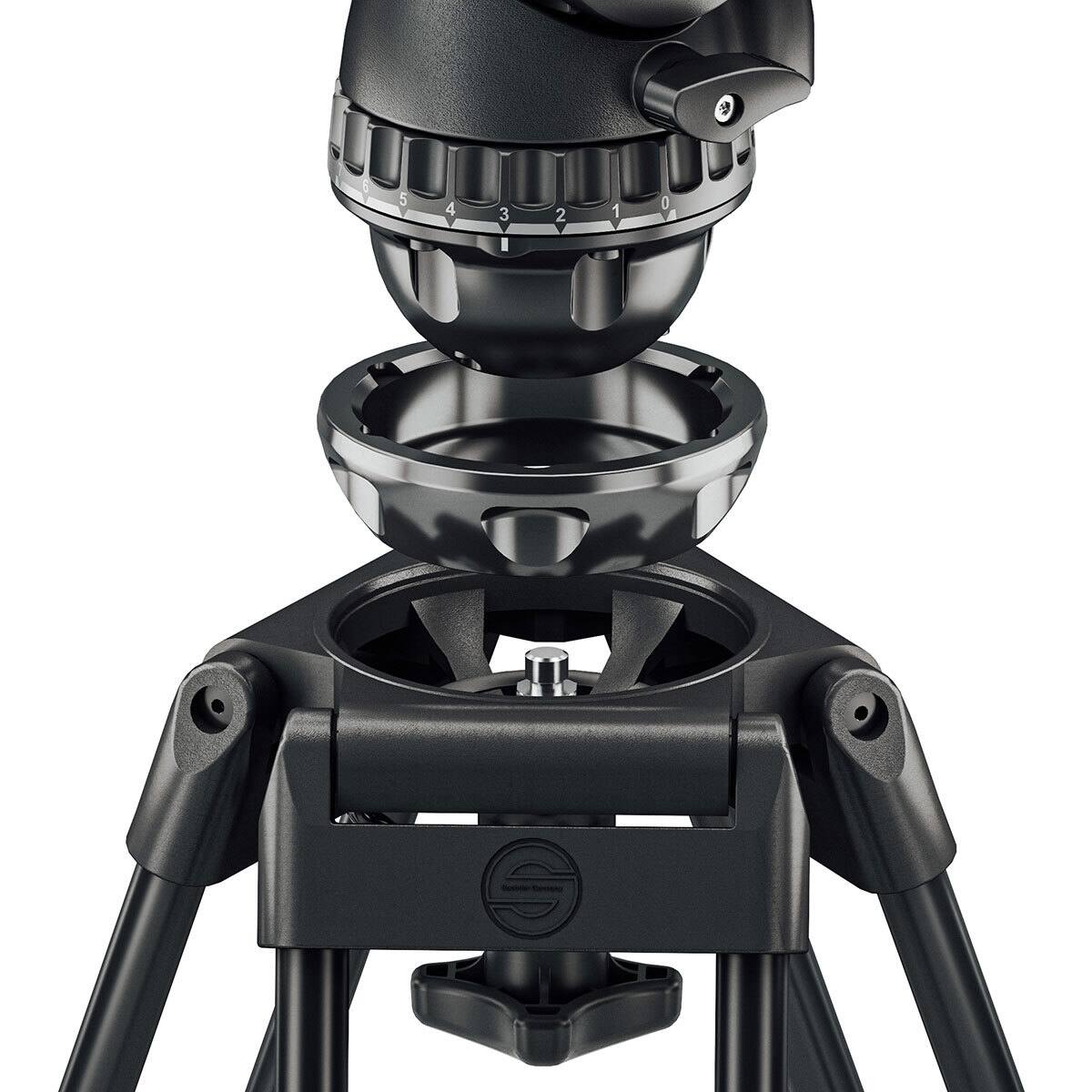 Alt View 2. Sachtler - Sachtler Adaptor for FSB Mk II Fluid Heads with 75mm Bowl on 100mm Tripods.