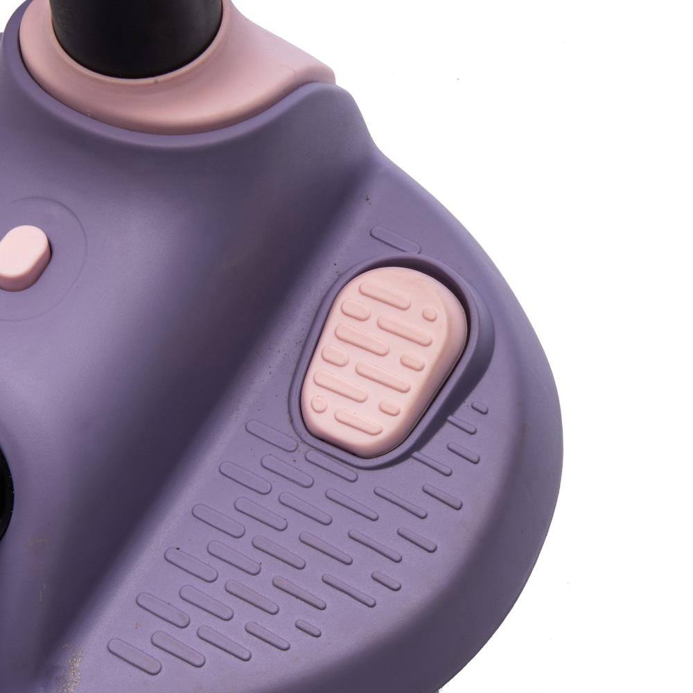 Alt View 4. BreeBe - 6V Kids Electric Wiggle Car Ride On Toy w/ Flashing PU Wheels, 360° Steering, Bluetooth, 3.11MPH Speed, Age 3+ - Purple.