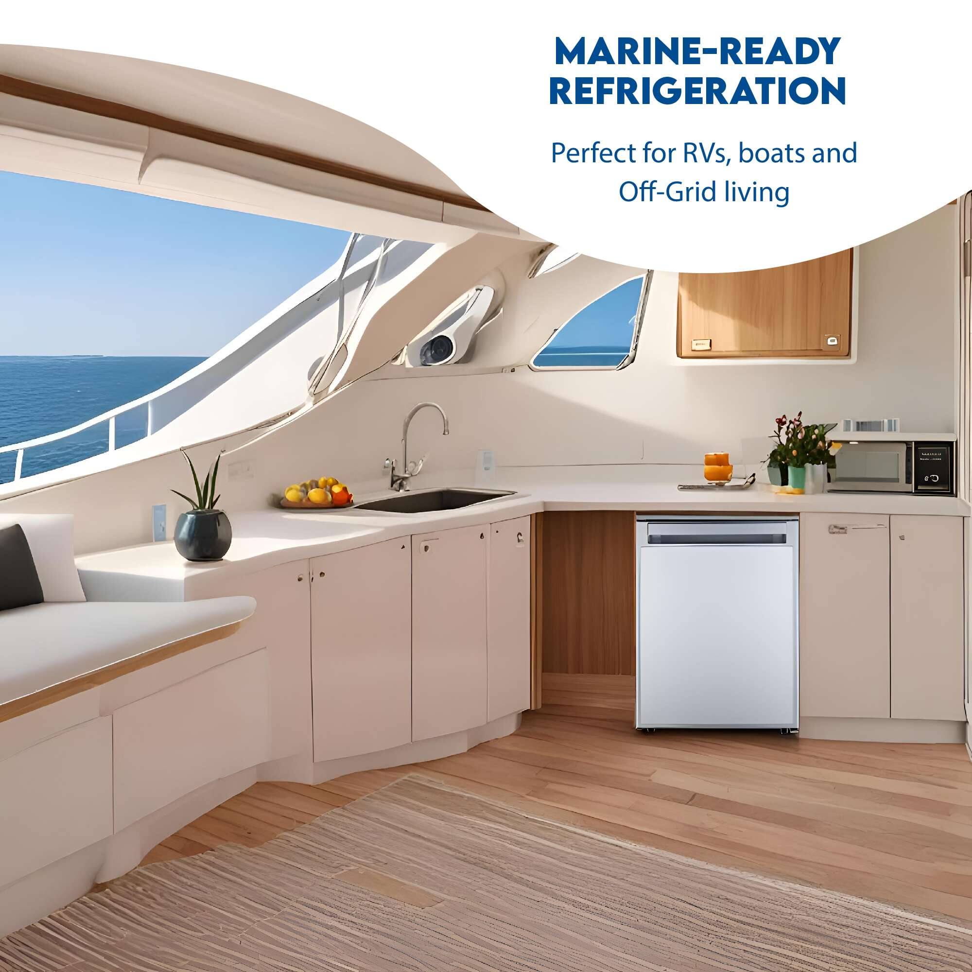 MARINE-READY REFRIGERATION  
Perfect for RVs, boats and Off-Grid living