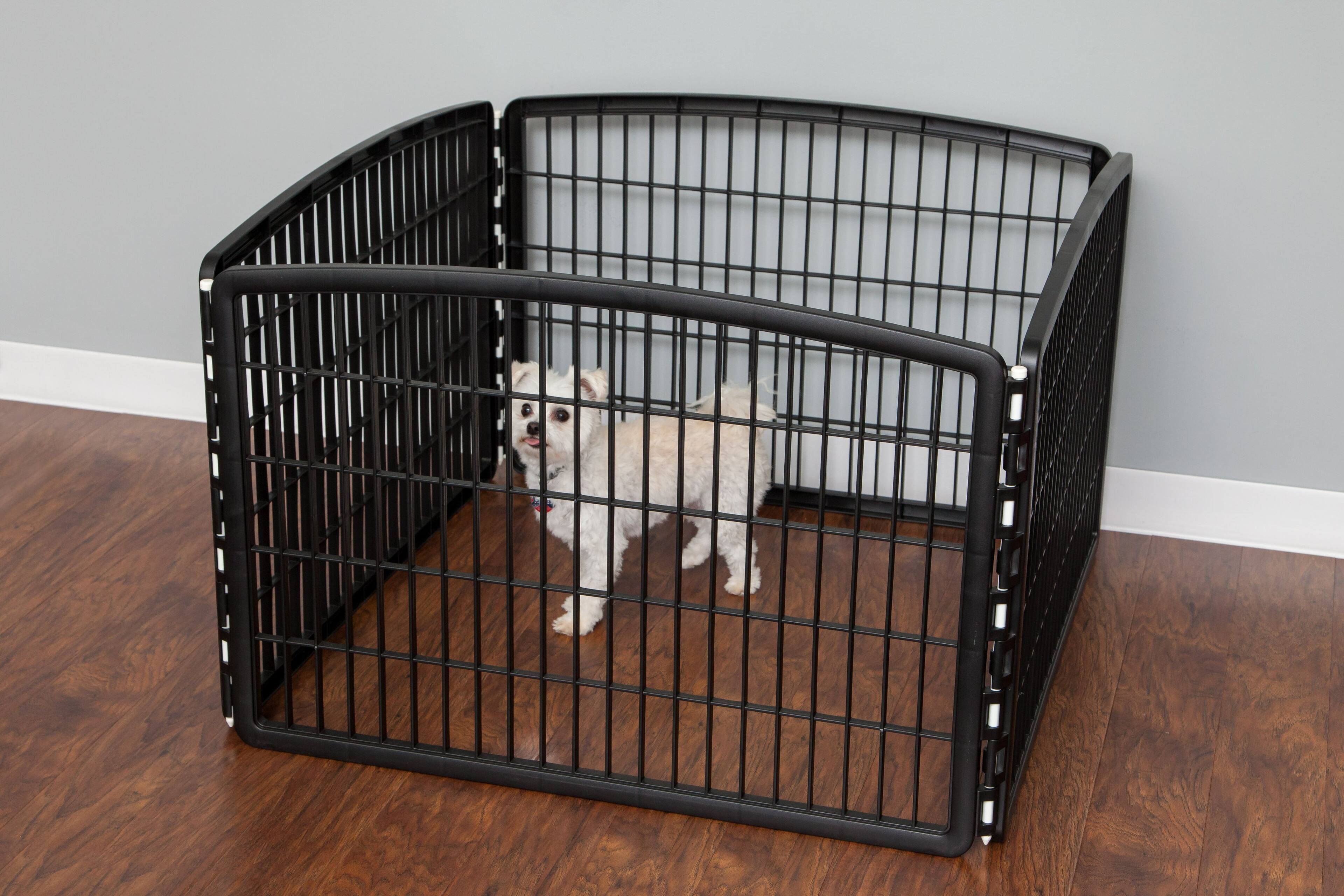 Alt View 2. IRIS USA - IRIS USA 4-8Panel 24/34"H Plastic Pet Playpen with Door.