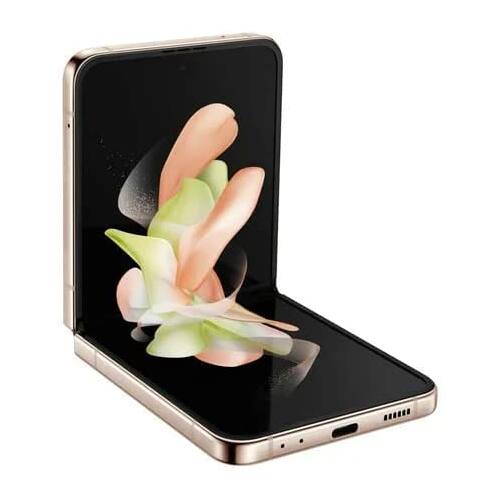 Left. Samsung - Galaxy Z Flip4 5G F721U (Fully Unlocked) 128GB - Pink Gold.