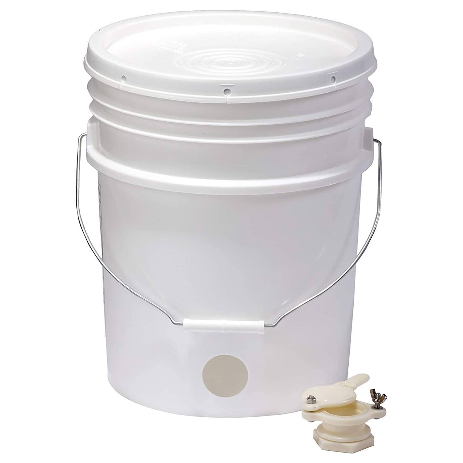 Alt View 10. Little Giant - Little Giant BKT5 Plastic Honey Bucket w/ Gate for Beekeeping, 5 Gallon (3 Pack) - White.
