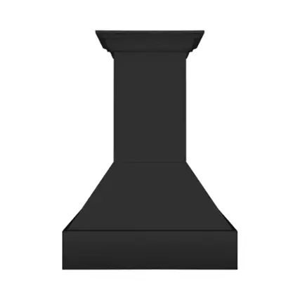 Front. ZLINE - ZLINE 36 in. Wooden Wall Mount Range Hood (355CC-36) - Rustic Black Finish.