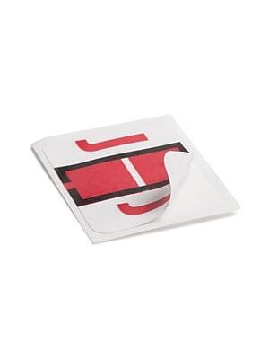 Alt View 4. Smead - BCCR Labels File Folder Label, J, Red, 500 Labels/Pack - Red.
