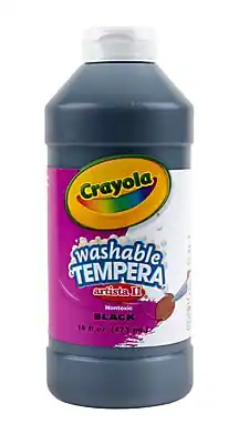 Crayola - Artista II Washable Tempera Paint, 16 oz - Black