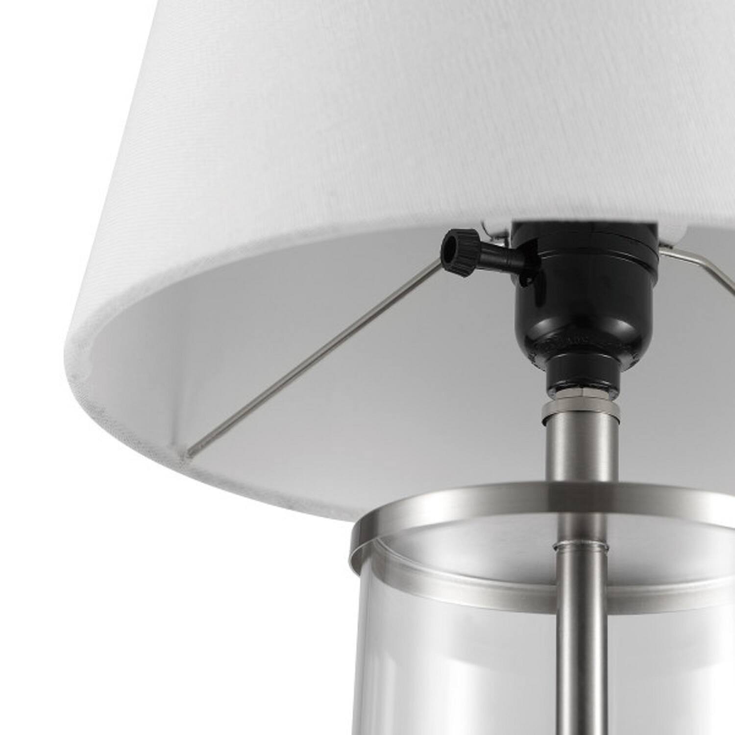 Left. Globe Electric - Globe Electric Maya 21 in. White Table Lamp.