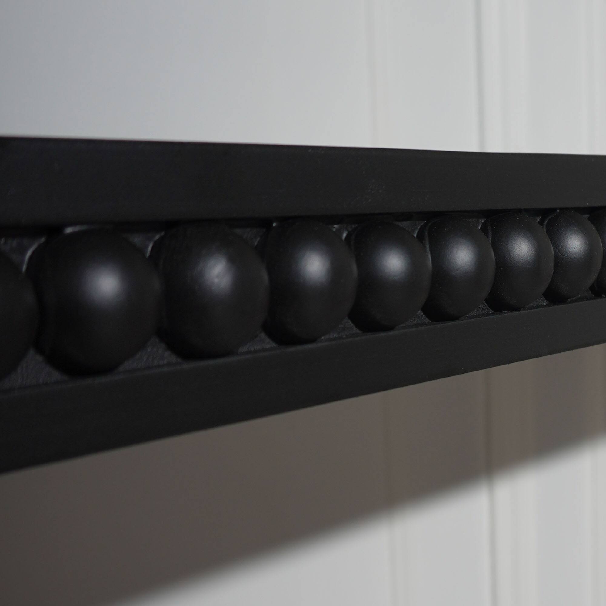 Alt View 5. GOODSILO - Elegant Curved Waterfall Console Table with Wood Bead Detailing for Entryway Hallway Living Room - Black.