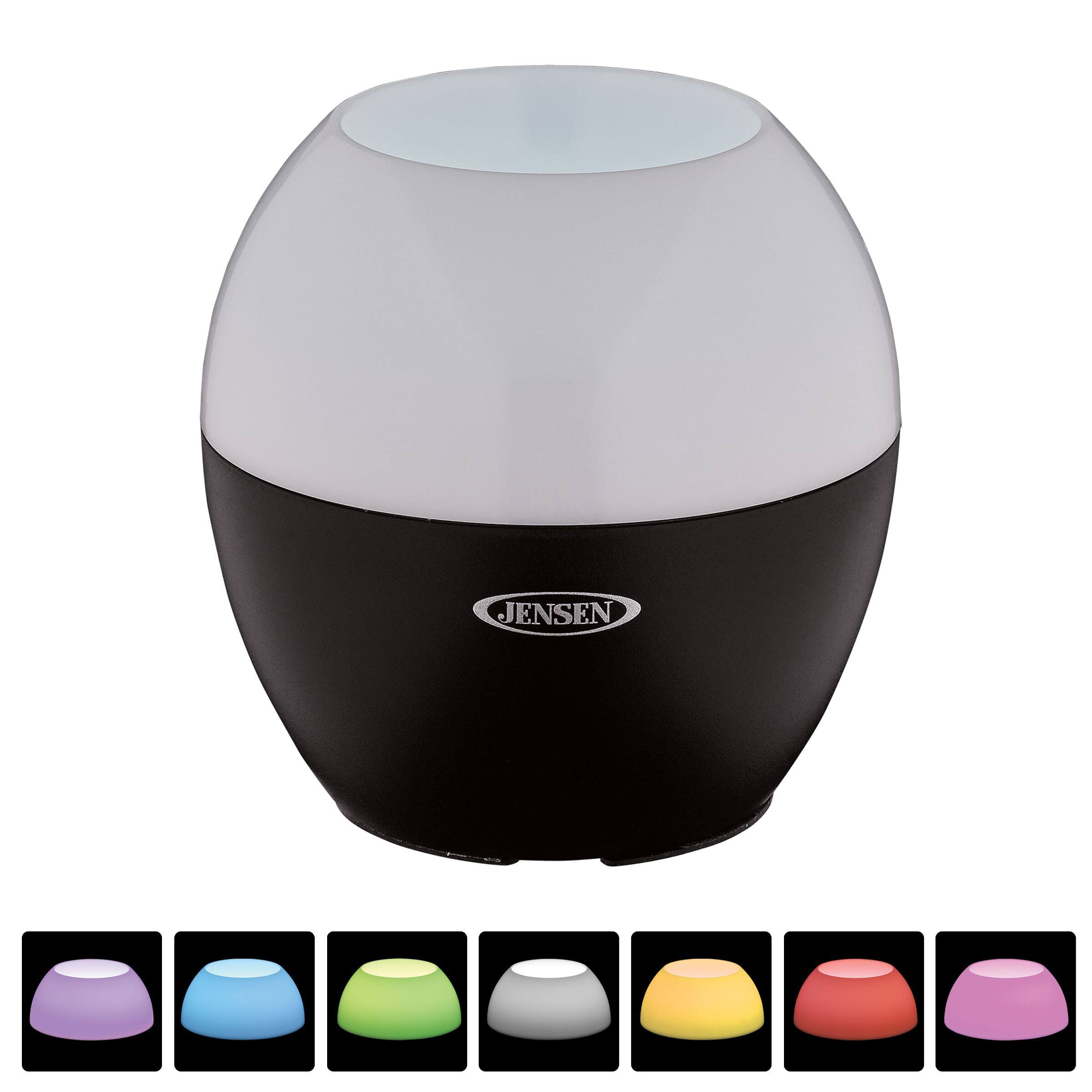 Back. Jensen - SMPS-560 Bluetooth Wireless Speaker with Color Changing LED Lamp.