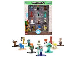 Set of 12 Diecast Figures "Minecraft" Video Game "Nano Metalfigs" Series Diecast Models by Jada - Multi