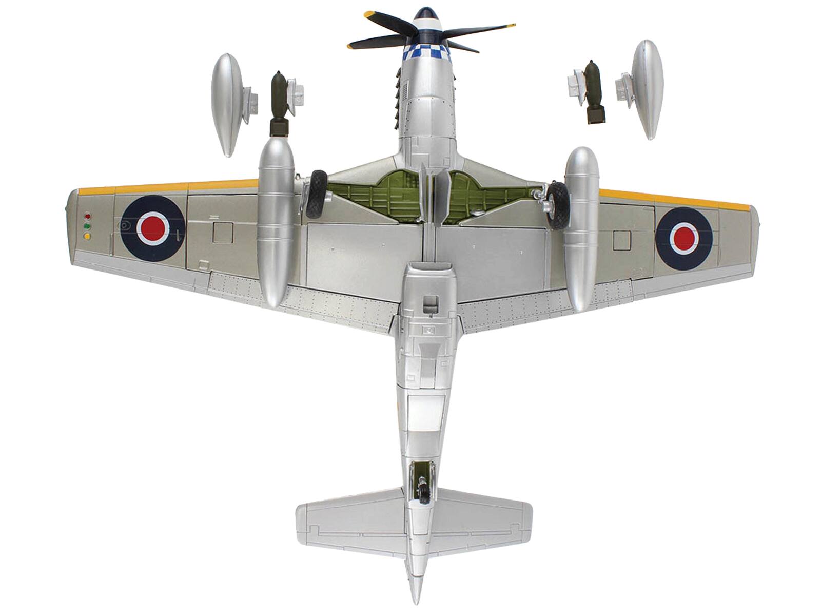 Alt View 1. Hobby Master - North American Mustang Mk.IV "Flight Lt. Arthur S. 'Joe' Doley 19th Squadron" 1945 RAF "Air Power Series" 1/48 - Gray.