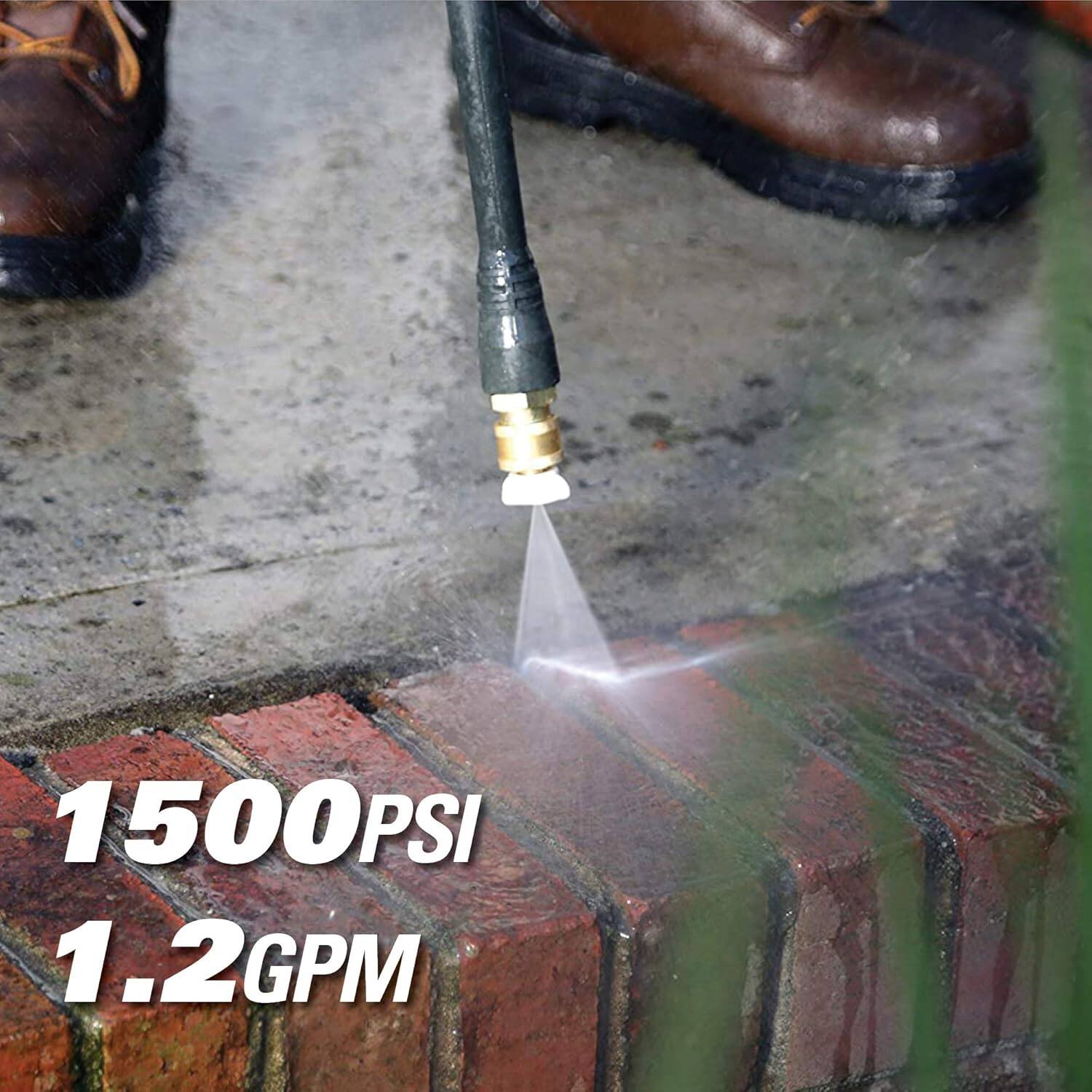 1500 PSI  
1.2 GPM