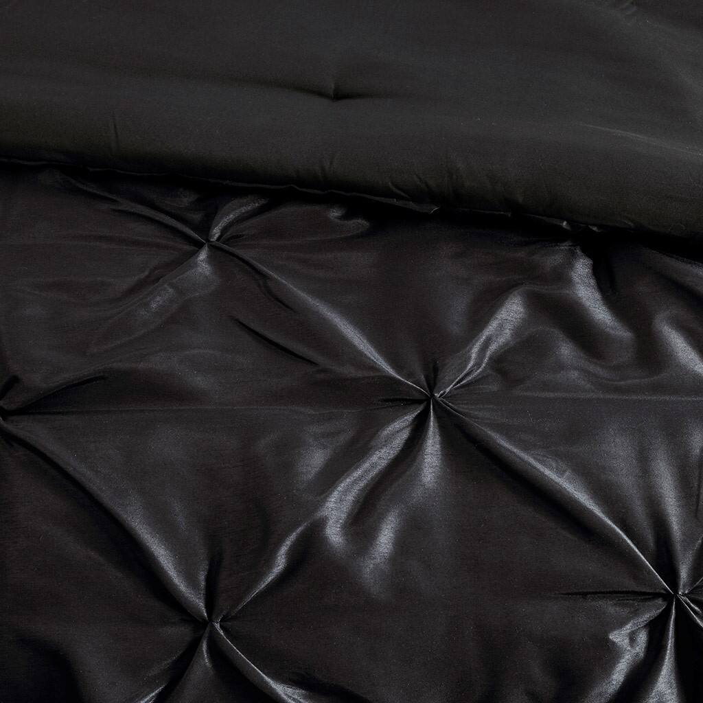 Alt View 5. Gracie Mills - Gracie Mills Shelby 7-Piece Padded Comforter Set - Black.