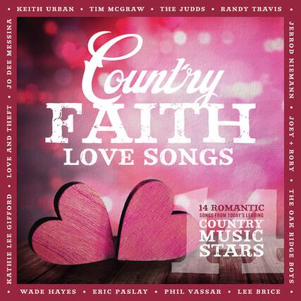Country Faith Love Songs
14 Romantic Country Songs from Today's Leading Music Stars
Keith Urban, Tim McGraw, The Judds, Randy Travis, Messina, Jerrod Niemann, Joe Nichols, Rory Feek, The Oak Ridge Boys, Wade Hayes, Eric Paslay, Phil Vassar, Lee Brice, Kathie Lee Gifford, Ridge Boys, Joe Diffie, Joey + Rory