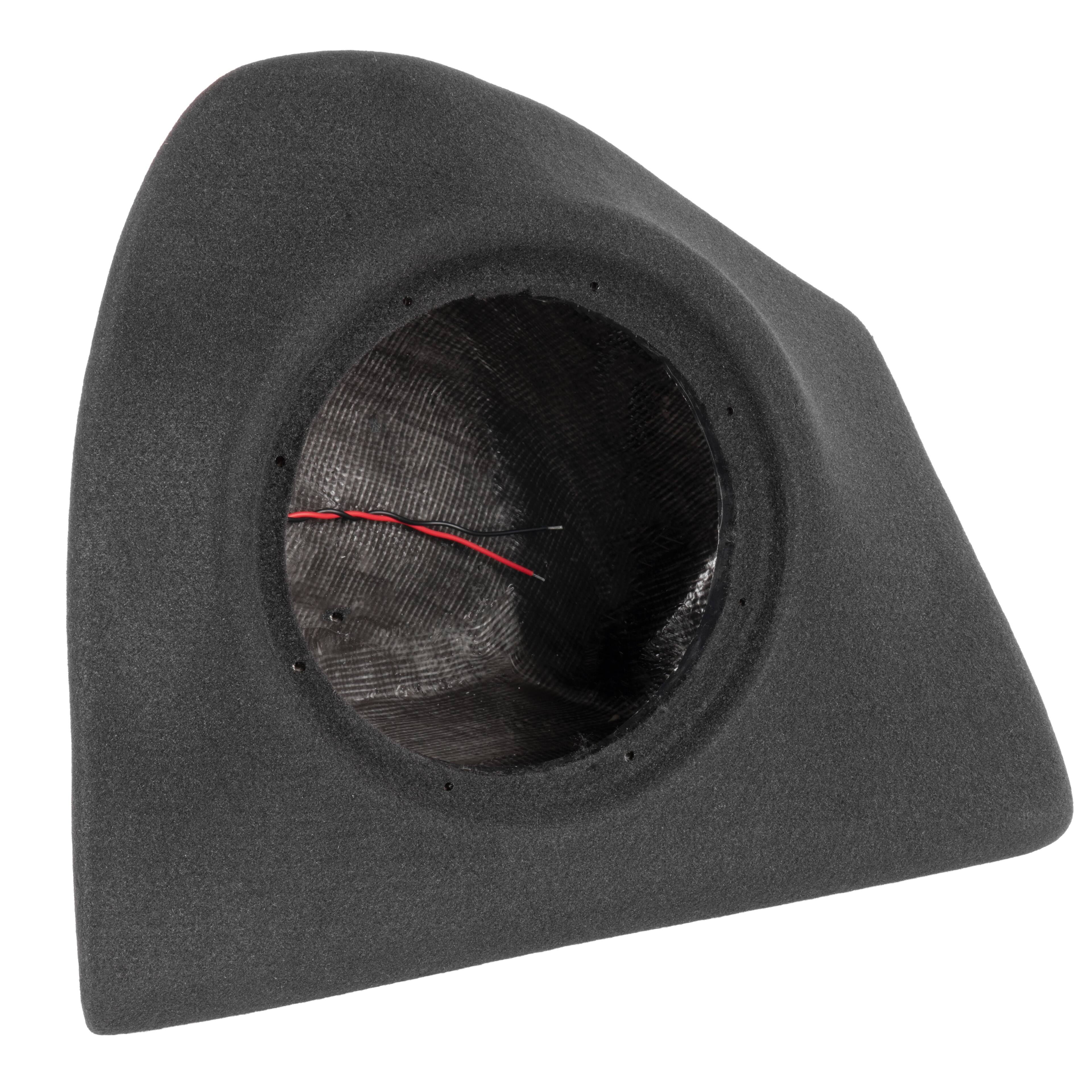 Angle. NVX - 2006-2013 Lexus IS250/IS350/ISF BOOST Box - Custom-Fit Empty Single 10" Sealed Subwoofer Enclosure - Gray.